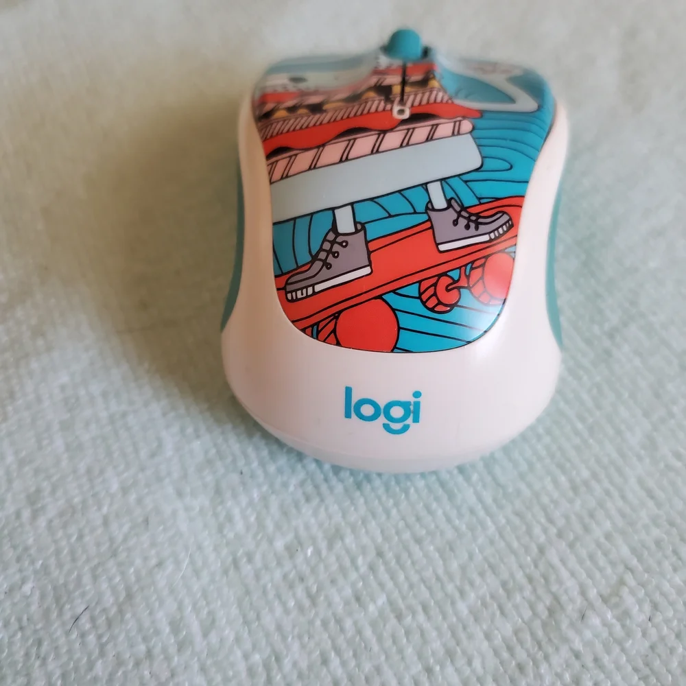 Logitech Rad Cheeseburger Blue And Red Wireless Mouse